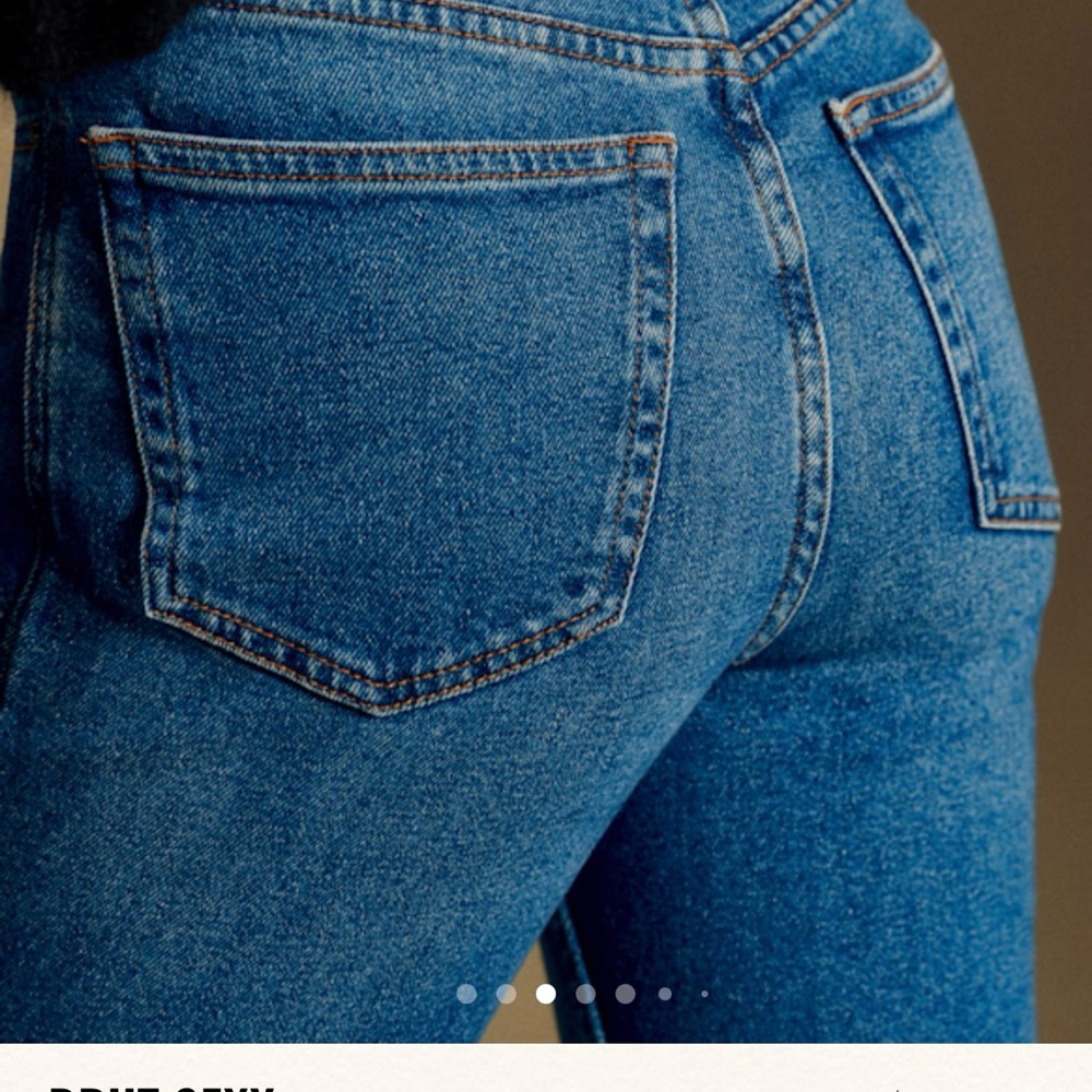 Sezane Blue Straight Leg Jeans - Picture 5 of 9